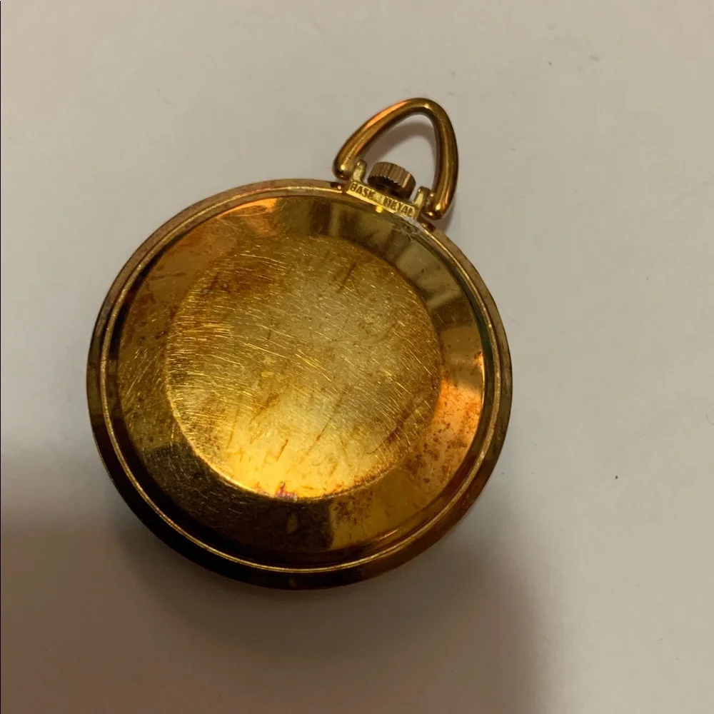 Vintage Timex Gold Plated? Wind up Pocket Watch in working order - Picture 4 of 8